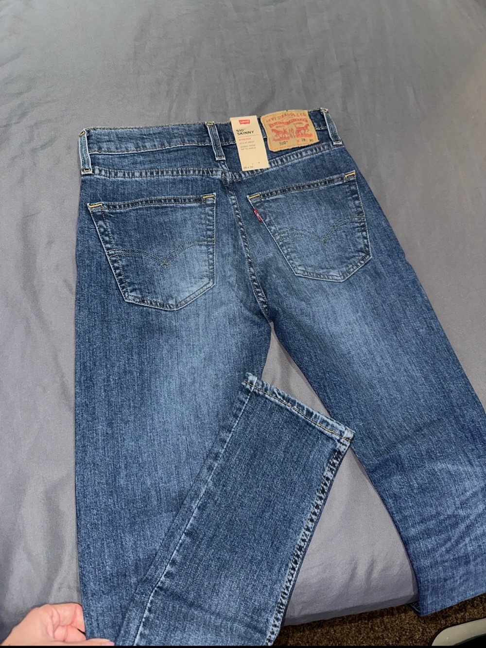 NWT Levi Mens 510 Skinny Blue Jeans 28x30